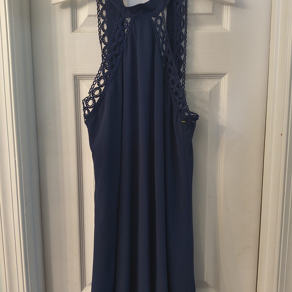 Lulu's Midnight Blue Lace Dress